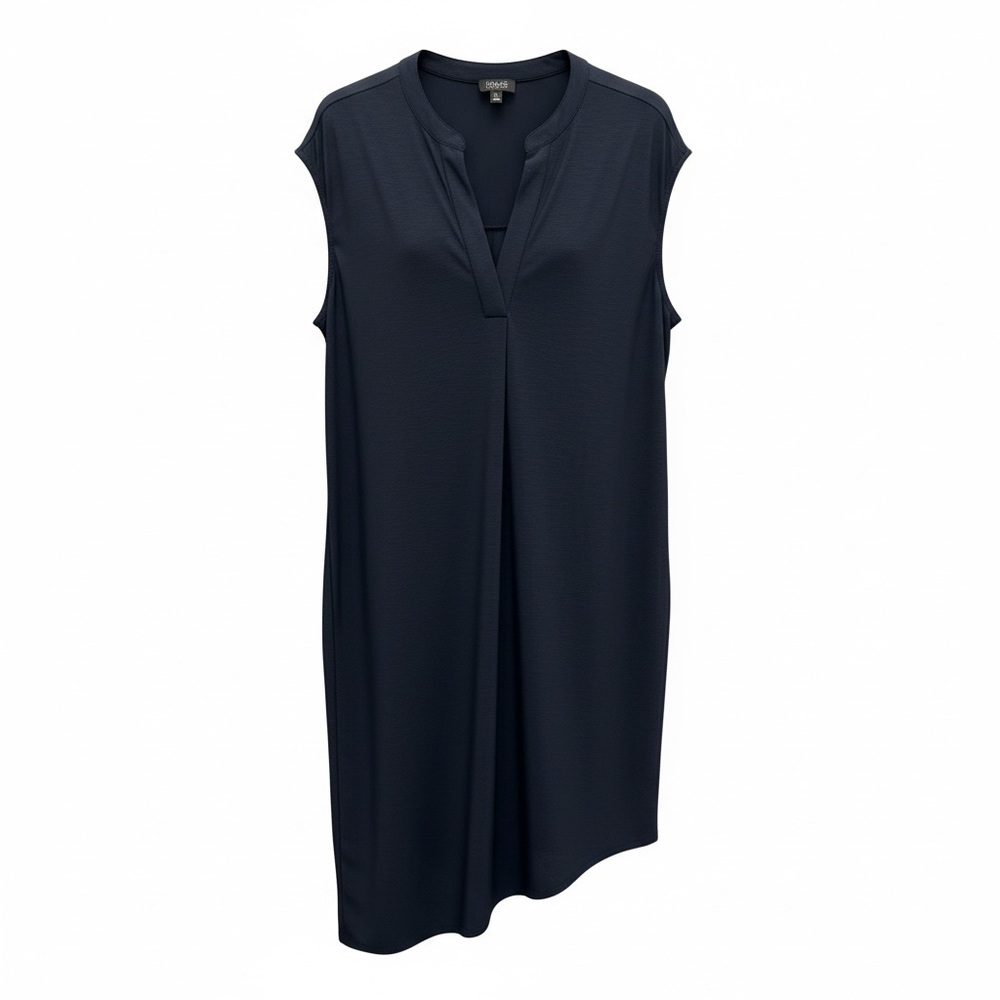 Jones New York Lightweight Navy Sleeveless Midi Dress measures 21” pit to pit